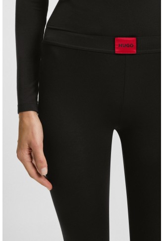 Thermal leggings with red logo label