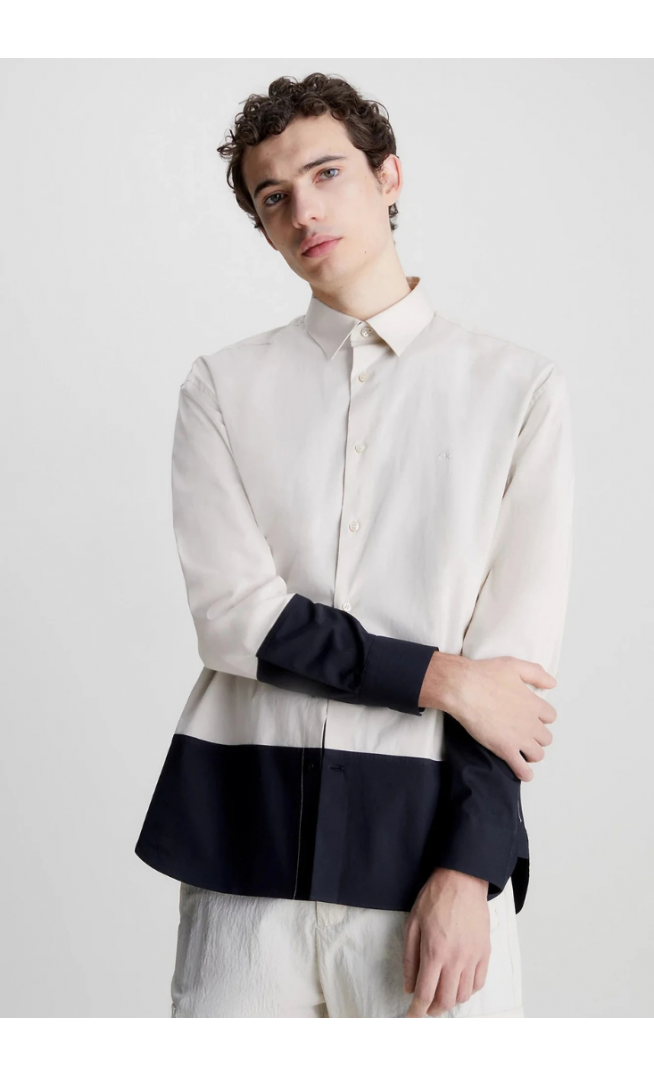 Calvin Klein Men's Stretch Poplin Color Shirt