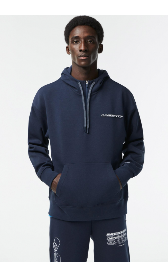 Lacoste Men’s Loose-Fit Double-Sided Hoodie