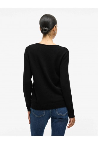 Vila KNIT TOP - Black