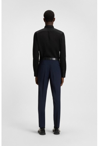 Extra-slim-fit shirt in stretch-cotton canvas