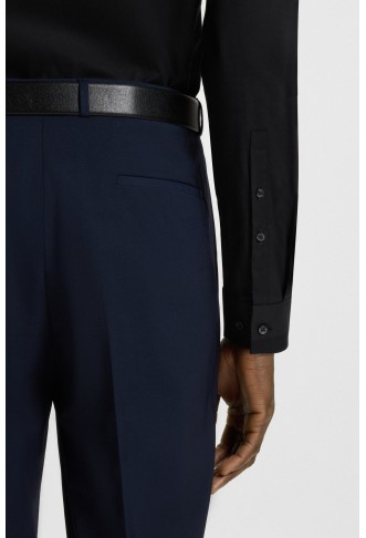 Extra-slim-fit shirt in stretch-cotton canvas