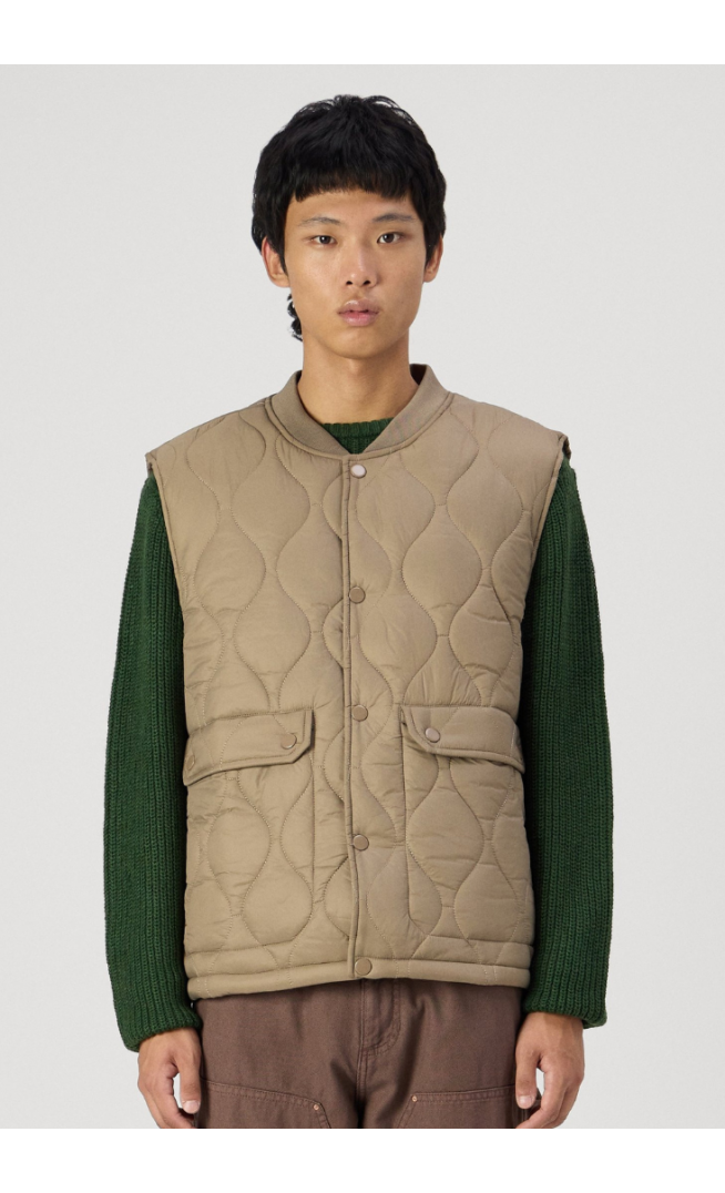 Brave Soul BRIDGER - Waistcoat - stone