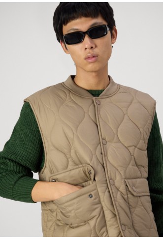 Brave Soul BRIDGER - Waistcoat - stone