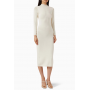 Conquest Cut-out Midi Dress in Stretch Cotton-knit