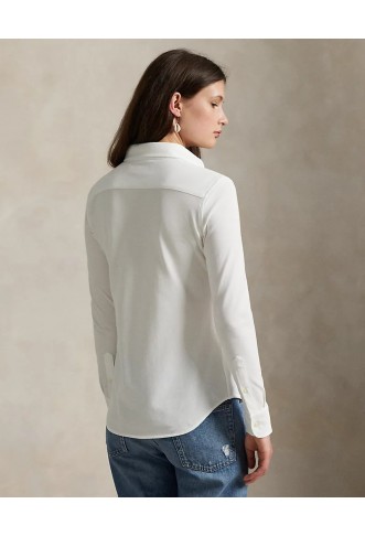 Slim Fit Knit Cotton Oxford Shirt