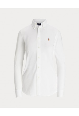 Slim Fit Knit Cotton Oxford Shirt