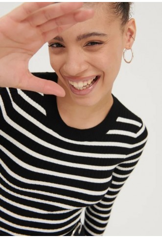 Even&Odd  - Jumper - black-white