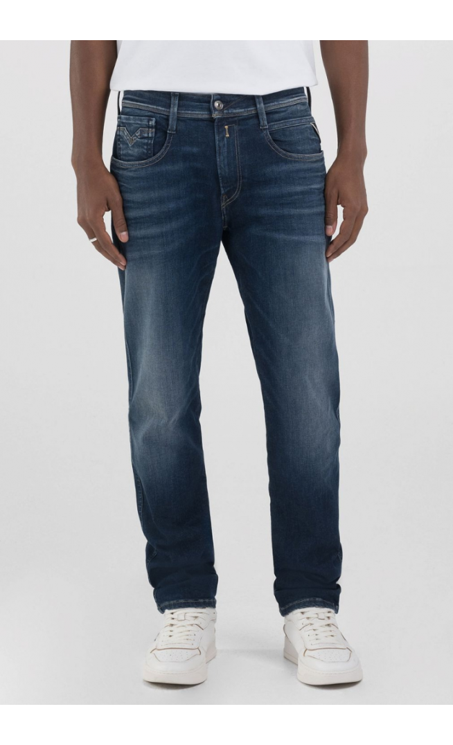 Replay Dark Blue Slim Hyperflex Stretch Denim