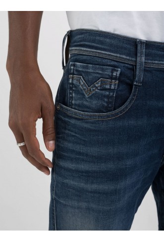 Replay Dark Blue Slim Hyperflex Stretch Denim