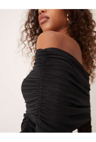 Abercrombie & Fitch off shoulder top in black