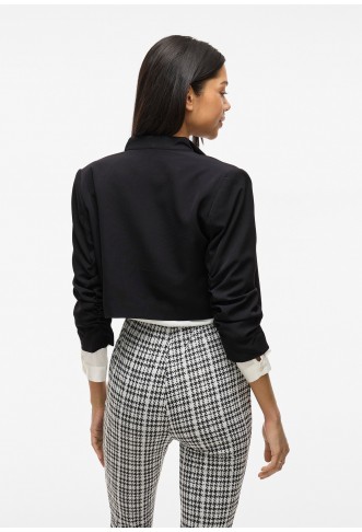 VILA VIHER CROPPED - Blazer - black