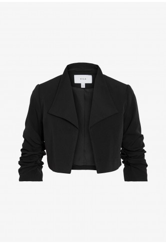 VILA VIHER CROPPED - Blazer - black