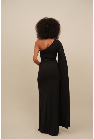 WAL G. BRAX CAPE SLEEE - Jersey dress - black