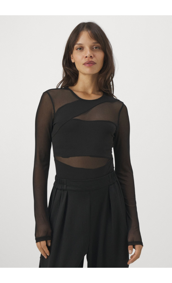 Even&Odd Petite Long sleeved top - black