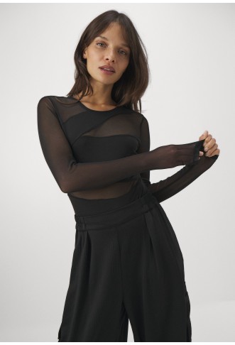 Even&Odd Petite Long sleeved top - black