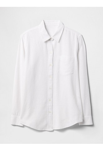 Linen-Blend Easy Shirt