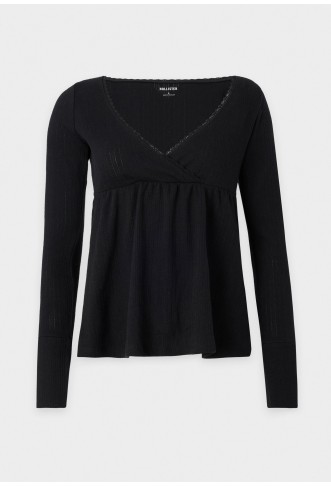 Hollister Easy Long-Sleeve Pointelle Babydoll Top