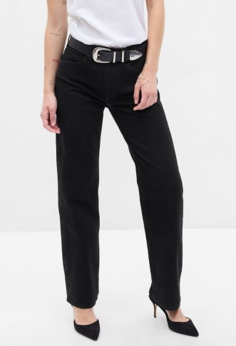 Black High Waisted Straight...