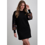 ONLY ONLBROOKE FLOWER DRESS -  black