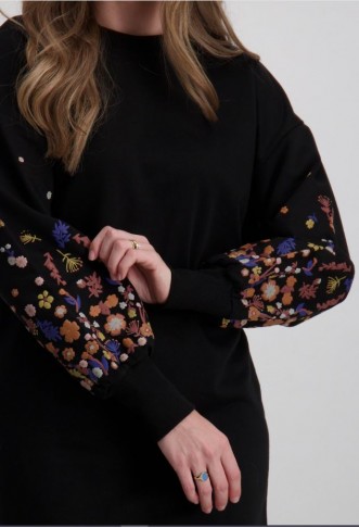 ONLY ONLBROOKE FLOWER DRESS -  black