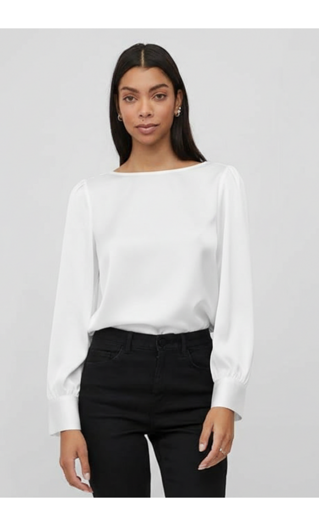 Vila VIELLETTE O-NECK L/S TOP/SU - NOOS - Long