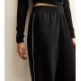Black Side Stripe Wide Leg Joggers