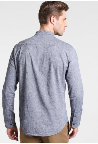 Pier One LINEN BLEND SHIRT - dark blue