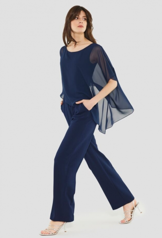 Swing navy blue party jumpsuit