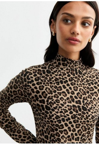 New Look LEOPARD PRINT LONG SLEEVE dress