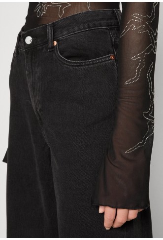 Weekday RAIL MID LOOSE - Relaxed fit jeans - ink black