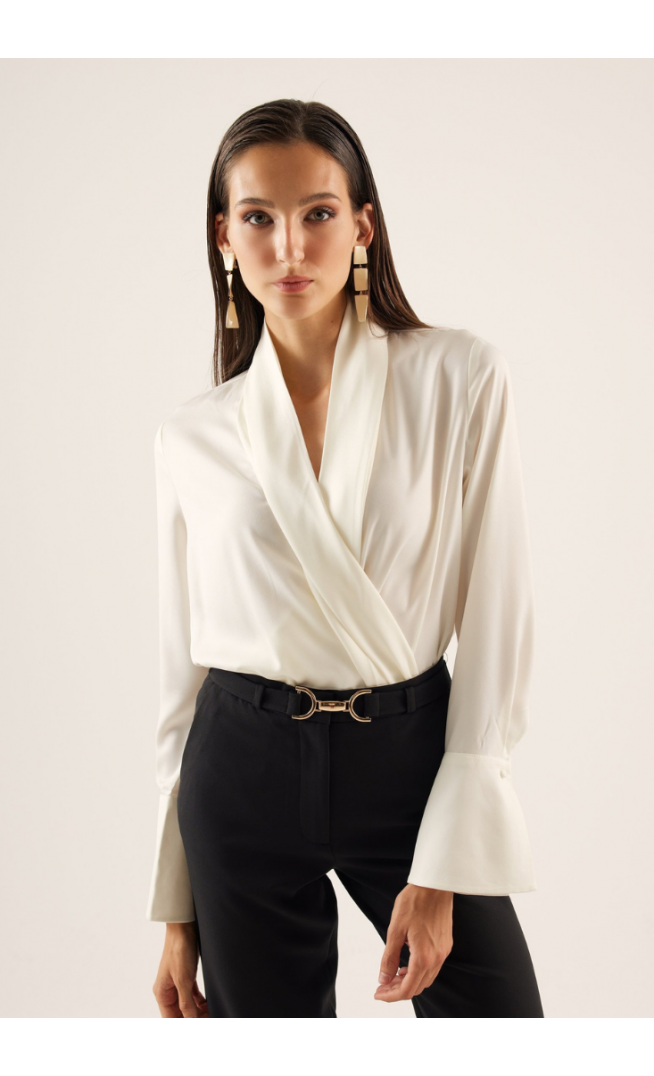 Anna Field WRAP BODYSUIT - Blouse - white