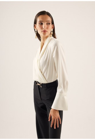Anna Field WRAP BODYSUIT - Blouse - white
