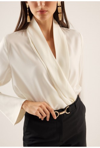 Anna Field WRAP BODYSUIT - Blouse - white