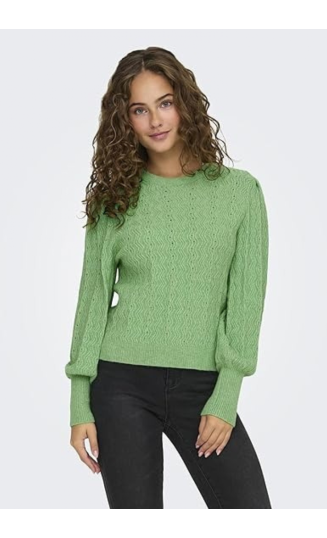 ONLY Onlkatia  Puff O-Neck Knitted Jumper