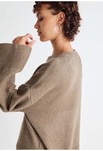 ONLY ONLLOUISE LONG - Jumper - walnut