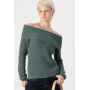 ONLY  OFF SHOULDER - Jumper - balsam green