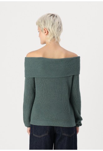 ONLY  OFF SHOULDER - Jumper - balsam green
