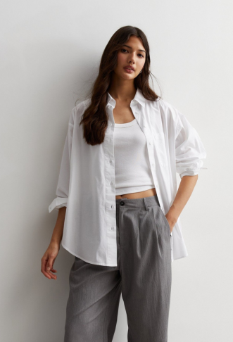 New Look White Poplin...