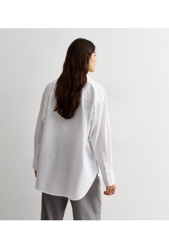 New Look White Poplin Cotton Shirt