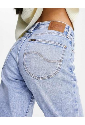 Lee carol straight leg jeans in acid light denim