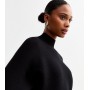 Black Rib Knit Crop Jumper