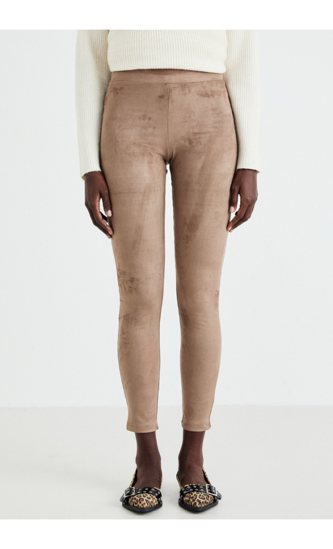 ONLY ONLANGALINE SUEDE - Leggings - Trousers