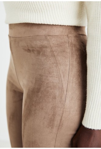 ONLY ONLANGALINE SUEDE - Leggings - Trousers