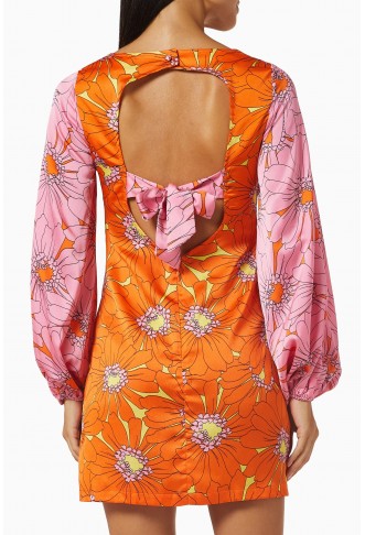 Never Fully Dressed Iris Floral-print Mini Dress