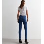 Dark Blue High Waist Skinny Cargo Jeans