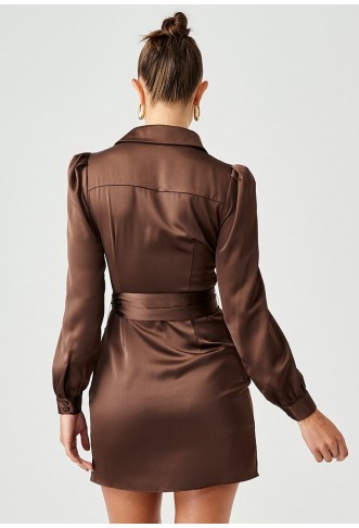 BWLDR KAY - Shirt dress - chocolate