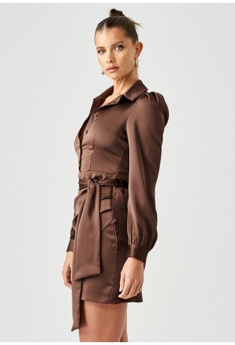 BWLDR KAY - Shirt dress - chocolate