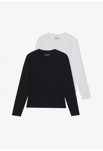 Anna Field 2 PACK - Long sleeved top - white/black