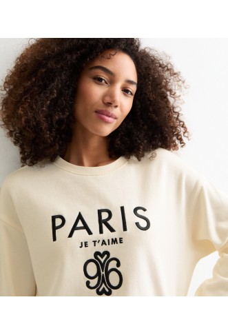 Off White Paris Cotton Blend Sweatshirt